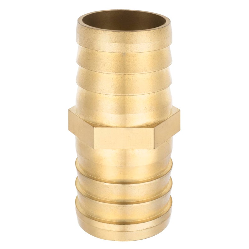 Yoebor Brass Hose Barb Fitting 1" Barb x 1" Union Splicer Mender 25mm Hose ID, 39mm-62mm Length (Pack of 2) - Image 2